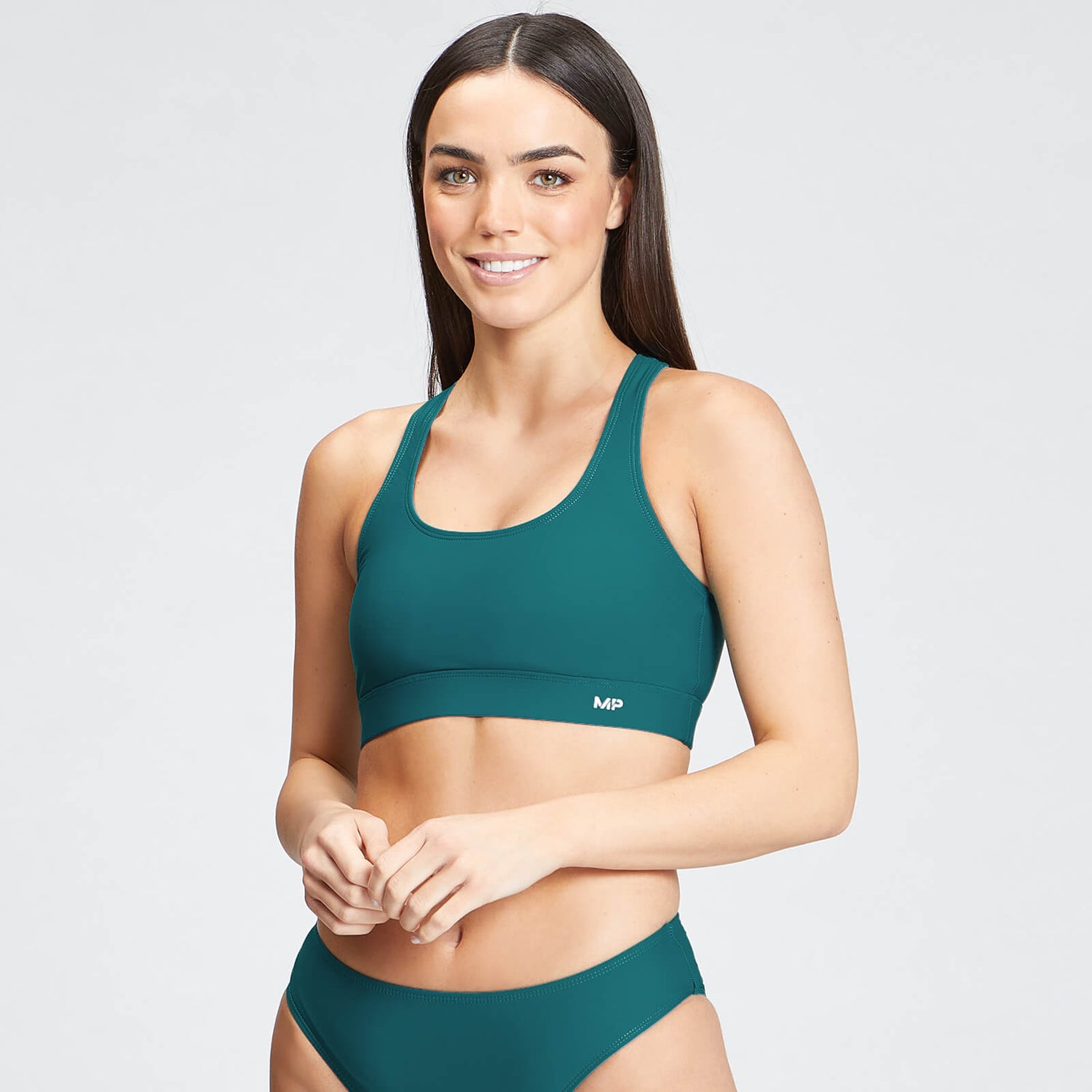 Damski Stanik Bikini Z Kolekcji Essentials Mp Morski Myprotein