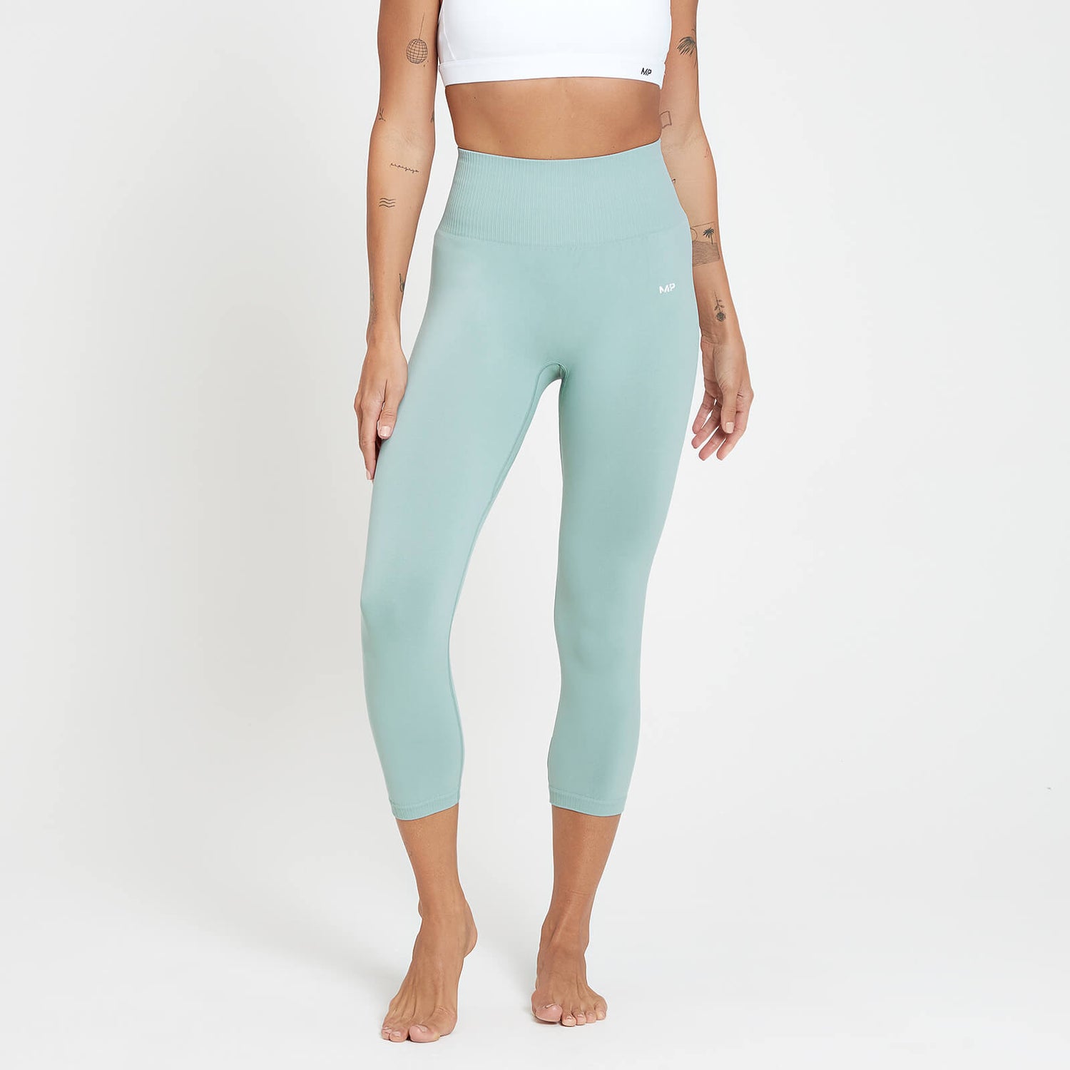 Mp Women S Composure Capri Leggings Ice Blue Thehut