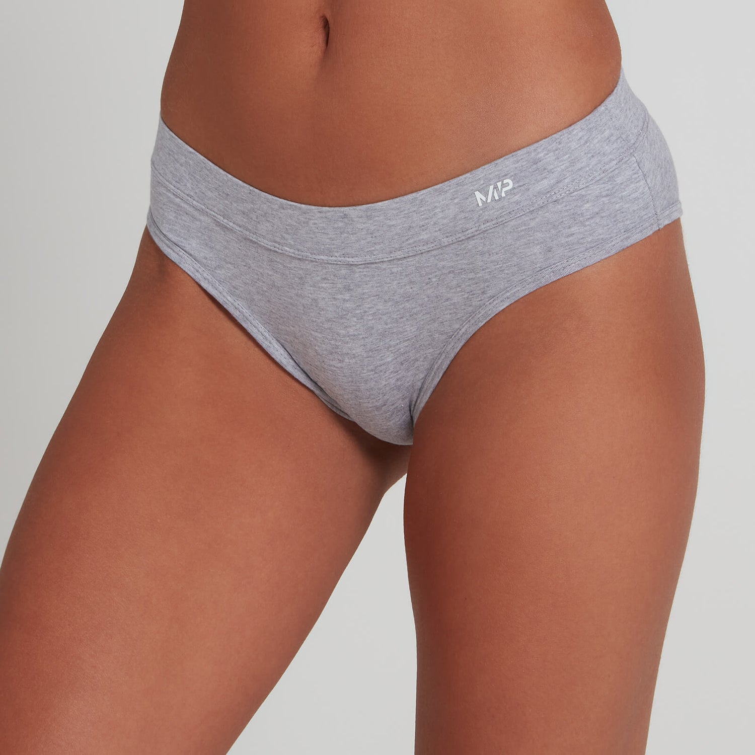 Braguita de bikini de algodón para mujer de MP Gris jaspeado MYPROTEIN