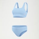 Women S Textured Deep U Back Bikini Blue Speedo