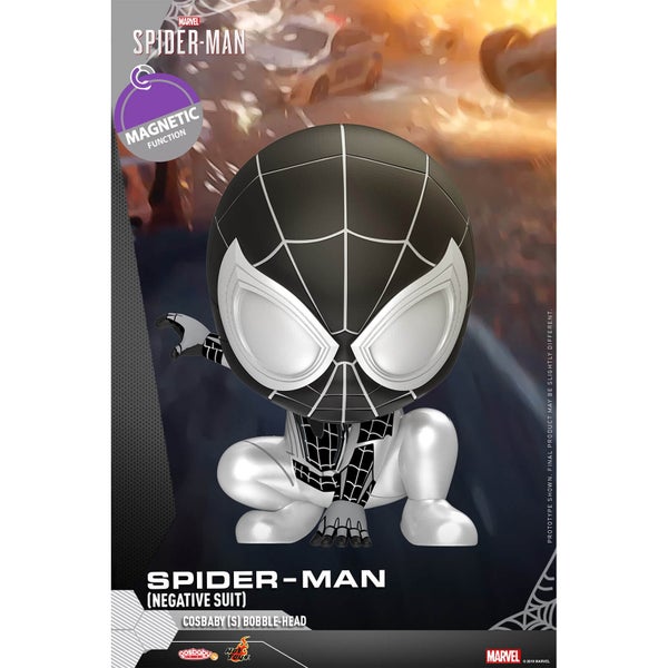 Hot Toys Cosbaby Marvel S Spider Man PS4 Spider Man Negative Suit Version Figure Merchandise