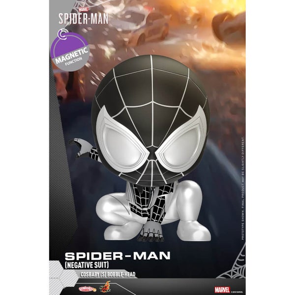 Hot Toys Cosbaby Marvel S Spider Man PS4 Spider Man Negative Suit Version Figure Merchandise