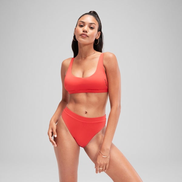 FLU NTE High Waist Bikini Bottom Red Speedo