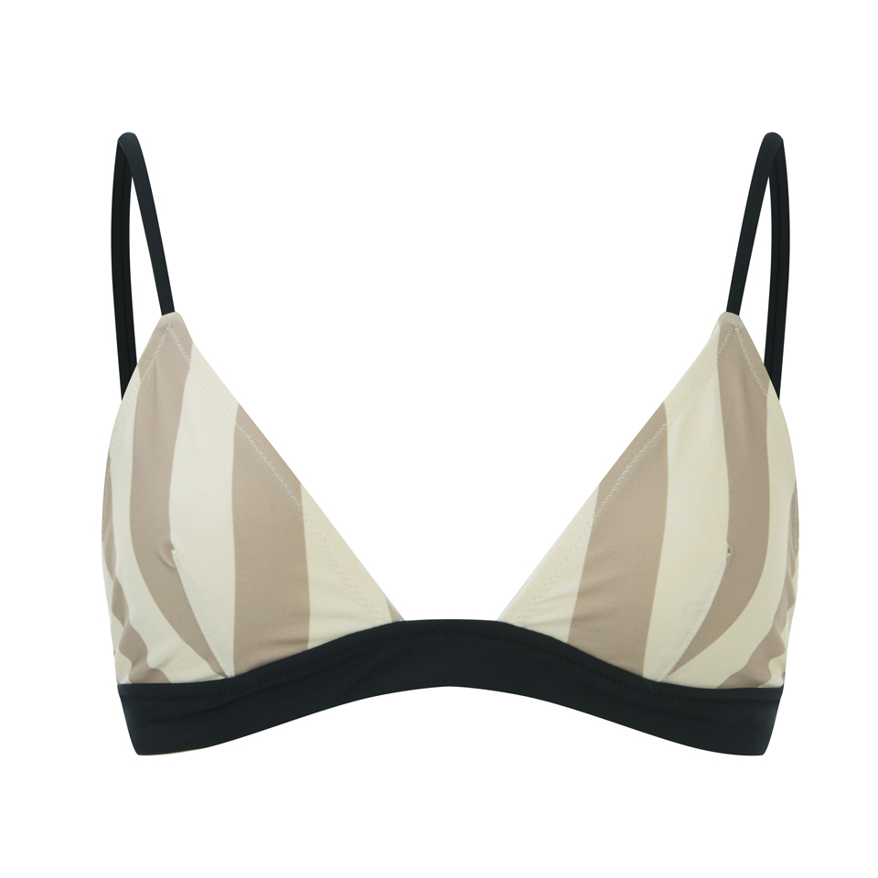 Solid Striped Women S The Morgan Bikini Top Nude Cream Coggles