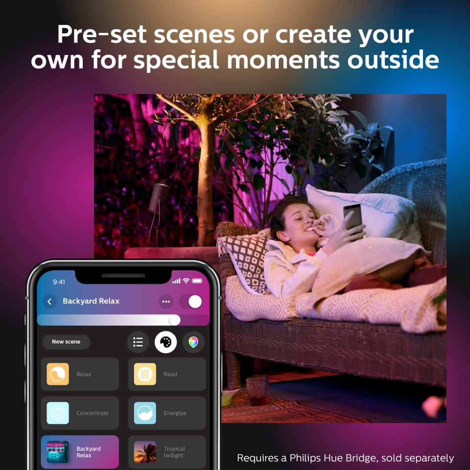 Philips Hue Lily Smart Led Outdoor Lighting Base Kit And Extension