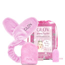 GLOV® Water-Only Makeup Removing Mitt with Correction Mitten and Bunny Ear Hairband Bunny Together Set