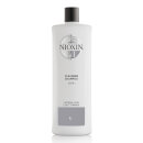 NIOXIN Sistema em 3 partes 1 Champô de Limpeza para Cabelos Naturais com Desbaste Ligeiro 1000ml