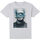 Universal Monsters Frankenstein Glitch Men's T-Shirt - White Universal Monsters Frankenstein Glitch Men's T-Shirt - White