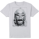 Universal Monsters Creature From The Black Lagoon Portrait Men's T-Shirt - White Universal Monsters Creature From The Black Lagoon Portrait Men's T-Shirt - White