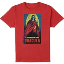 Universal Monsters Dracula Retro Men's T-Shirt - Red Universal Monsters Dracula Retro Men's T-Shirt - Red