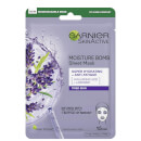 Mascarilla facial de tela hidratante Moisture Bomb Lavender de Garnier