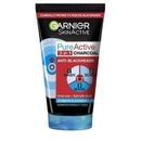 Gel de Limpeza, Esfoliante e Máscara com Carvão para Pontos Negros Pure Active Intensive 3 em 1 da Garnier 150 ml Gel de Limpeza, Esfoliante e Máscara com Carvão para Pontos Negros Pure Active Intensive 3 em 1 da Garnier 150 ml
