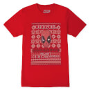 Marvel Deadpool Men's Christmas T-Shirt - Red