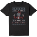 Rick and Morty Lets Get Schwifty Men's Christmas T-Shirt - Black Rick and Morty Lets Get Schwifty Men's Christmas T-Shirt - Black
