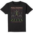 Rick and Morty Pickle Rick Men's Christmas T-Shirt - Black Rick and Morty Pickle Rick Men's Christmas T-Shirt - Black