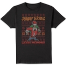 Johnny Bravo Johnny Bravo Pattern Men's Christmas T-Shirt - Black Johnny Bravo Johnny Bravo Pattern Men's Christmas T-Shirt - Black