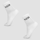 MP muške Essentials Crew čarape - bijele (2 kom.) - UK 6-8