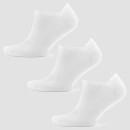 Muške čarape do gležnja - Bijele (3 para) - UK 6-8