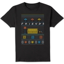 Friends Sofa Knit Men's Christmas T-Shirt - Black Friends Sofa Knit Men's Christmas T-Shirt - Black