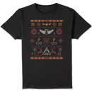 Harry Potter Knit Men's Christmas T-Shirt - Black