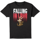 Looney Tunes Falling In Love Wile E. Coyote Men's T-Shirt - Black