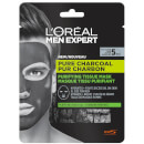 L'Oréal Paris Men Expert Pure Charcoal Purifying Tissue Mask oczyszczająca maska węglowa w płachcie 30 g