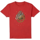 Harry Potter Star Hogwarts Gold Crest Men's T-Shirt - Red Harry Potter Star Hogwarts Gold Crest Men's T-Shirt - Red