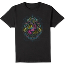 Harry Potter Hogwarts Neon Crest Men's T-Shirt - Black Harry Potter Hogwarts Neon Crest Men's T-Shirt - Black
