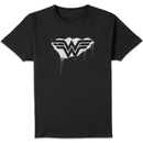 Justice League Graffiti Wonder Woman Men's T-Shirt - Black Justice League Graffiti Wonder Woman Men's T-Shirt - Black