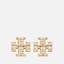 Tory Burch Women's Kira Pave Stud Earrings - Tory Gold