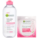 Garnier Micellar Water Sensitive Skin and Hydrating Moisture Bomb Face Sheet Mask Kit Exclusive (Worth £8.98)