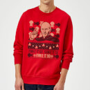 Star Trek: The Next Generation Make It So Christmas Jumper - Red