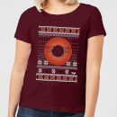 Looney Tunes Knit Women's Christmas T-Shirt - Burgundy