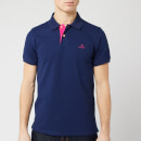 GANT Men's Contrast Collar Pique Rugger Polo Shirt - Persian Blue - S