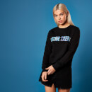 Holographic Star Trek Logo Women's Cropped Sweatshirt - Black