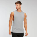 MP pánské tričko bez rukávů s hlubokými průramky – Šedé melírované - XL