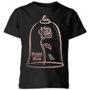 Disney Beauty And The Beast Rose Gold Kids' T-Shirt - Black