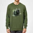 The Lord Of The Rings Aragorn Colour Splash Sweatshirt - Forest Green