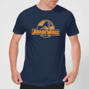 Jurassic Park Logo Tropical Men's T-Shirt - Navy
