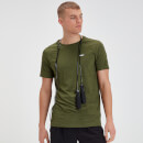 Męski T-shirt z krótkim rękawem z kolekcji Performance MP – Army Green/czarny - XS