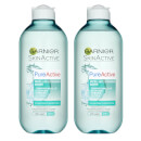 Garnier Pure Active Micellar Water Facial Cleanser Oily Skin 400ml Duo Pack Garnier Pure Active Micellar Water Facial Cleanser Oily Skin 400ml Duo Pack