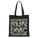 Tropical Run Dmc Tote Bag - Black