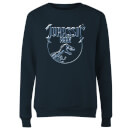 Jurassic Park Logo Metal Women's Sweatshirt - Navy