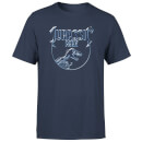 Jurassic Park Logo Metal Men's T-Shirt - Navy