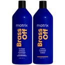 Matrix Brass Off Colour Correcting Blue Anti-Brass Shampoo and Conditioner Duo Set for Lightened Brunettes 1000ml