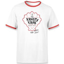 Spongebob Krusty Krab Unisex Ringer T-Shirt - White / Red