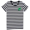Beetlejuice Cockroach Embroidered Women's T-Shirt - White/Black Striped