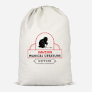 Caution Magical Creature Cotton Storage Bag