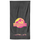 Jurassic Park Neon Logo Beach Towel Jurassic Park Neon Logo Beach Towel