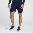 Moške športne kratke hlače Training 2 v 1 – mornarsko modre - XXS